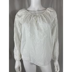 Velvet 'Victoria' White Blouse Size XS